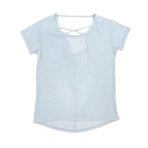 NEW - Z by ZELLA Girls Cross Back Tee Athletic Short Sleeve Top Lt. Blue - Large